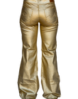 SIGNATURE TROUSERS - GOLD METALLIC