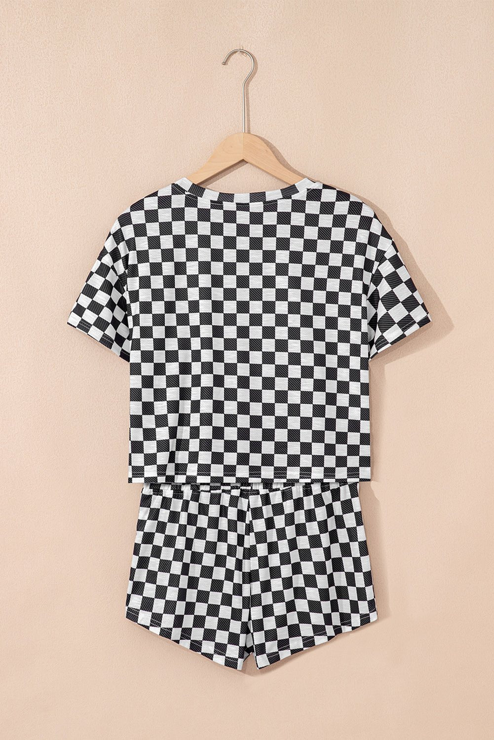 Checker T-Shirt &amp; High Waist Skort Set