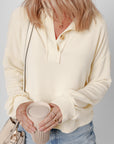 Evelyn Lantern Sleeve Henley Sweatsuit