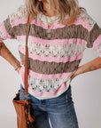 Leilani Crochet Half Sleeve Sweater