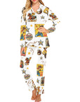 Baha Ranch Vintage Cowgirl Collage Western Pajama Set