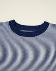 Stripe Colorblock Patchwork Dolman Sleeve Sweater