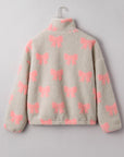 Bow Tie Sherpa Quarter Zip Sweatshirt