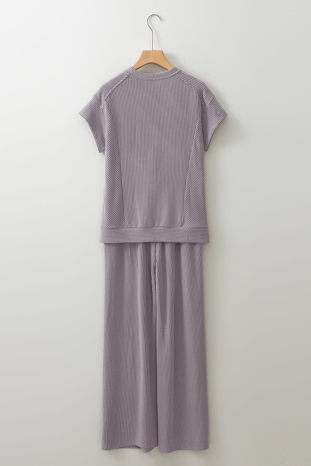 Leilany Corded Knit Short Sleeve Set