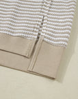 Vanessa Knit Ribbed Trim Long Sleeve PLUS Top