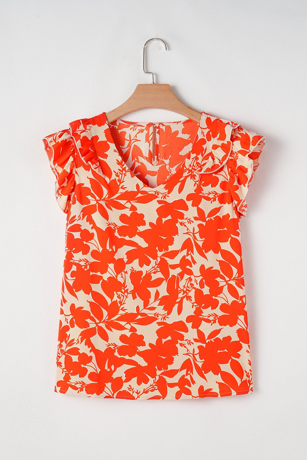 Keilani Floral Ruffle Sleeve Top