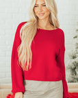Addison Backless Bubble Sleeve Sweater