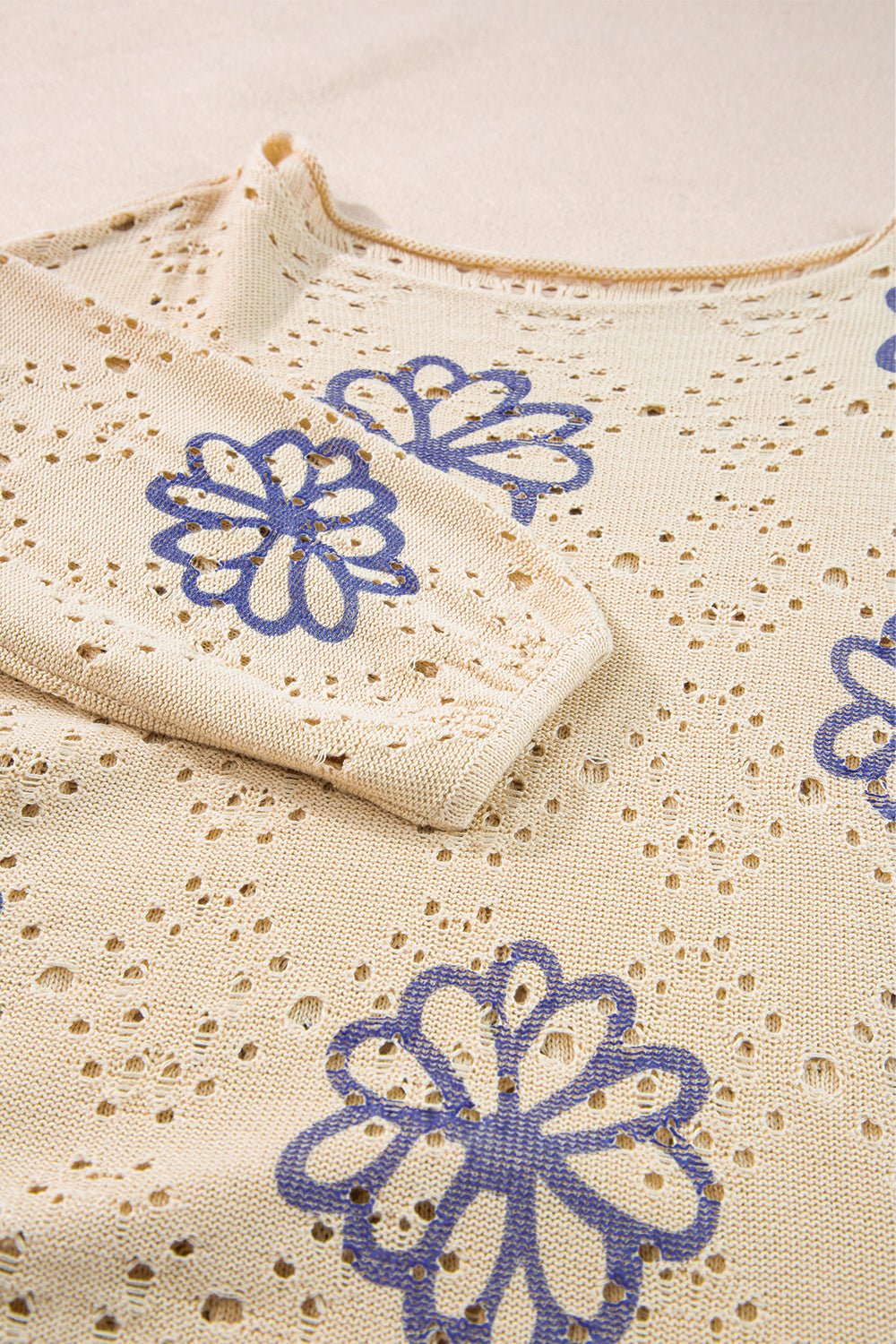 Harper Eyelet Drop Shoulder Sweater