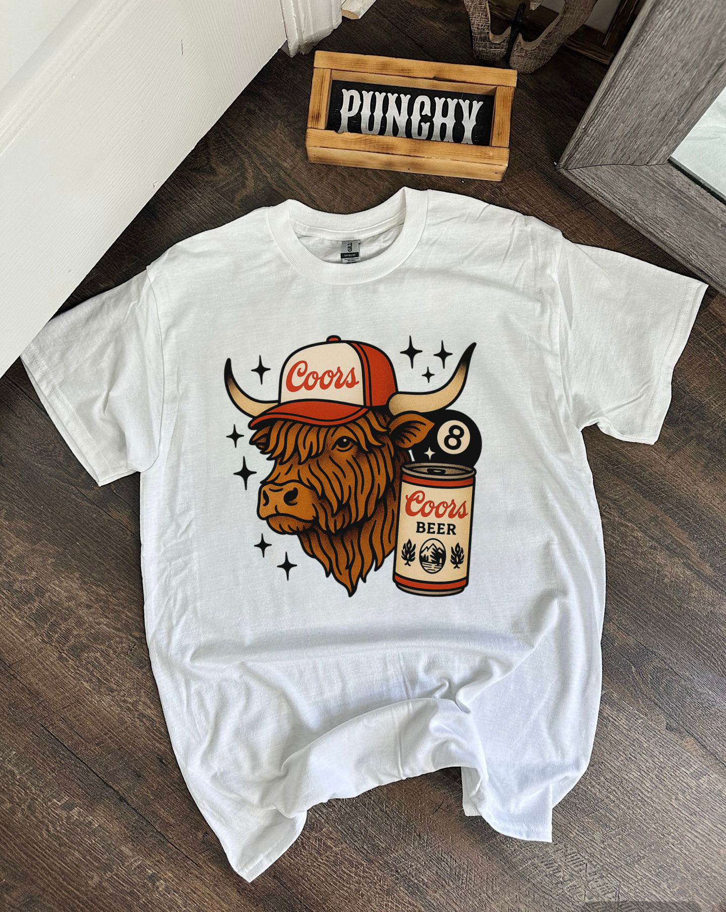 Punchy Highland TEE or CREWNECK