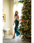 MASON by MASON'S DAUGHTER Leighton Skirt, Peacock Blue Silk Wool