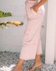 Floral Patch Mineral Wash Terry Knit Pants