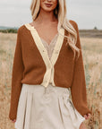 Gabriella Knit Neckline Short Cardigan