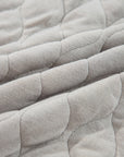 Gray Quilted Quarter Zip Plus Size Hoodie