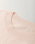 Bow Tie Pearl Embellished Dolman Short Sleeve Sweater