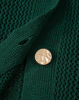 Plus Size Solid Button Front Sweater Cardigan
