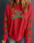 Ocean Patched Pattern Festive Sweatshirt