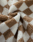 Checker Sherpa Collared Jacket Vest