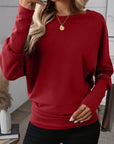 Solid Extended Cuff Long Sleeve Top