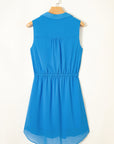 Lila Elastic Waist Sleeveless Shirt