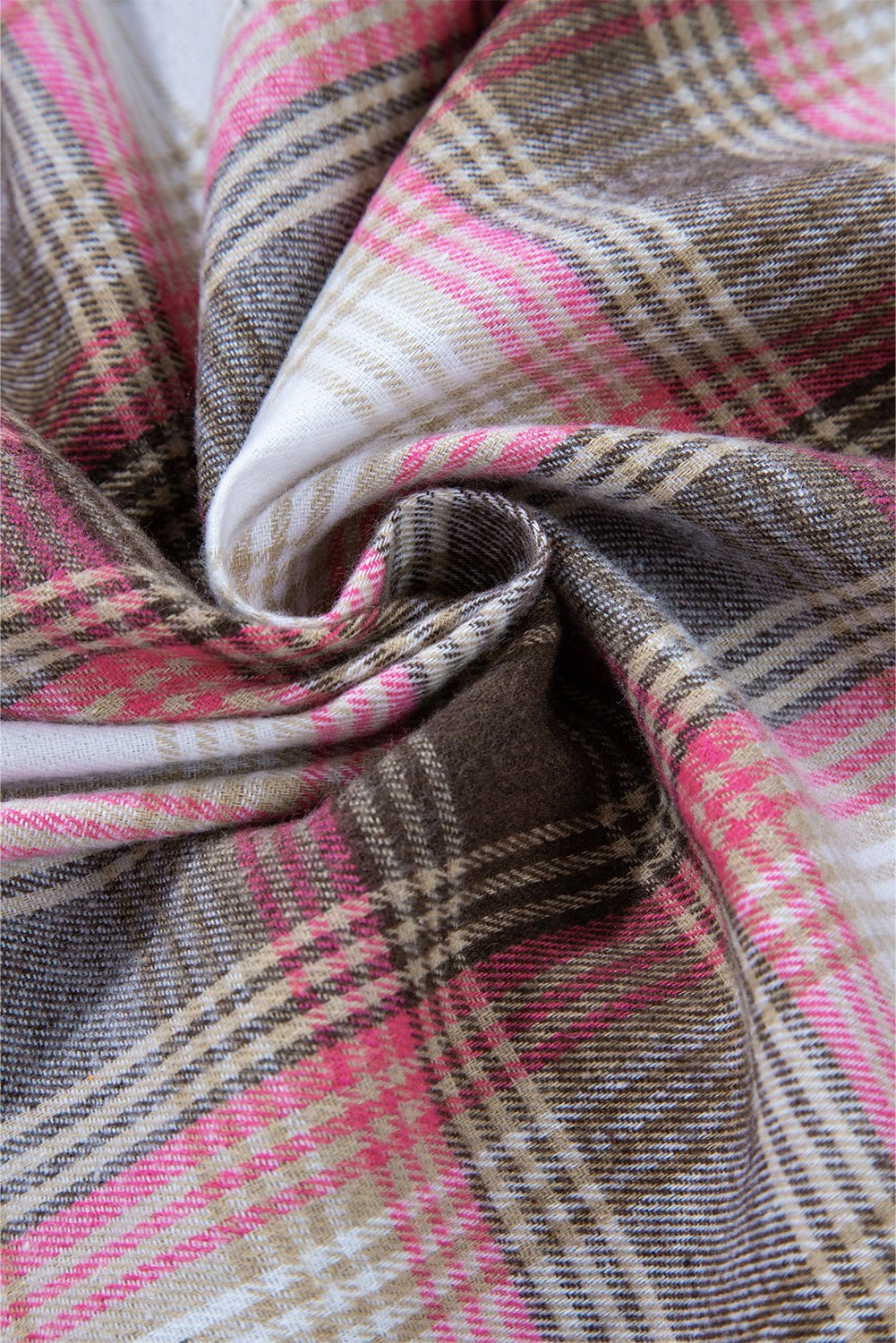 Plaid Flap Pocket Button-Up Shacket
