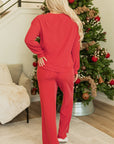 Ava Fiery Jolly Corded Long Sleeve Top
