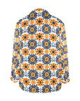 Baha Ranch Colores de Mexico Blue Yellow Mexican Floral Blazer