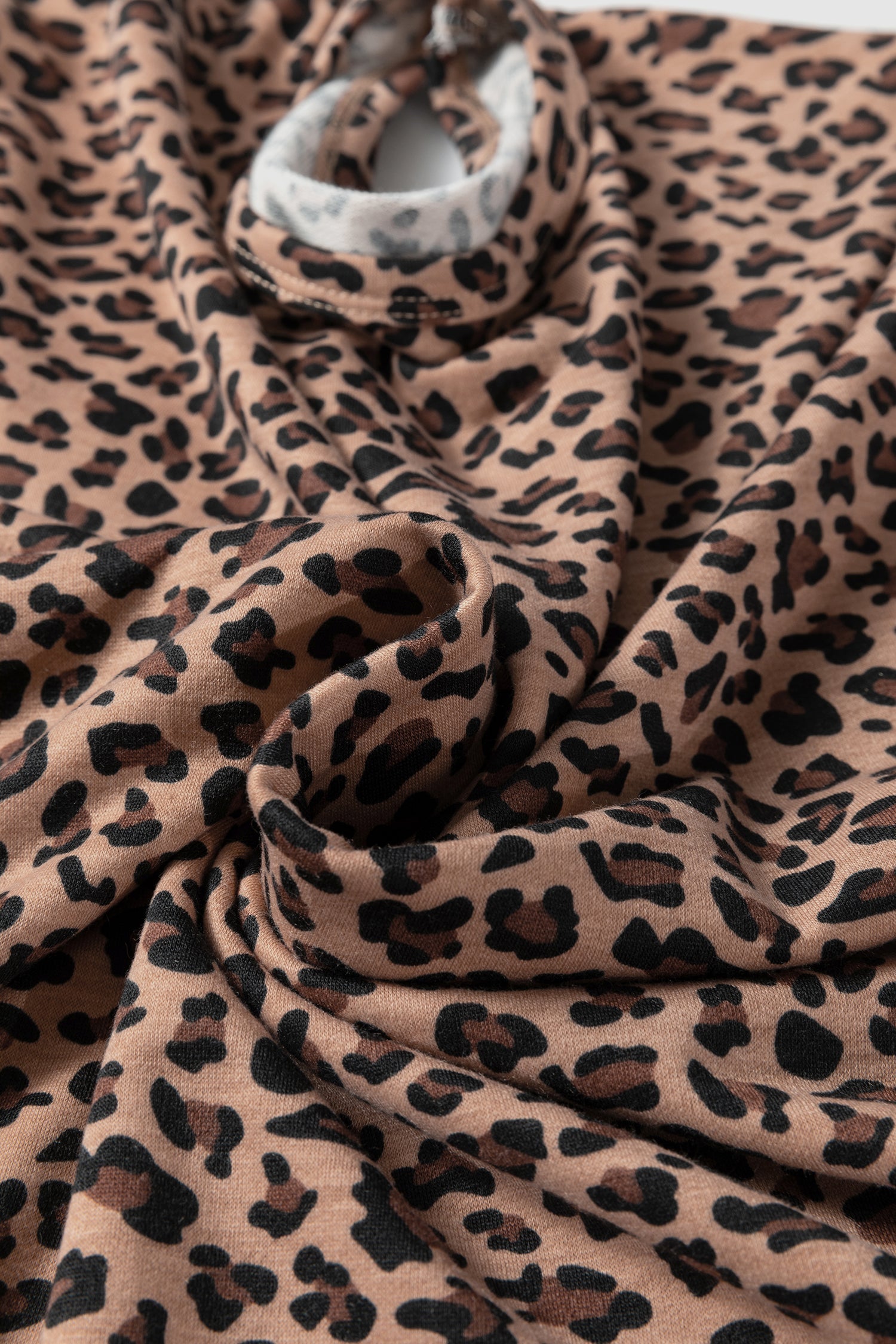 Leopard Loose Tee &amp; Drawstring Waist Pants Set