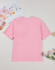 Bow Applique Short Sleeve T-Shirt