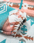 Western Aztec Quarter-Zip Elastic Cuffs Sweatshirt
