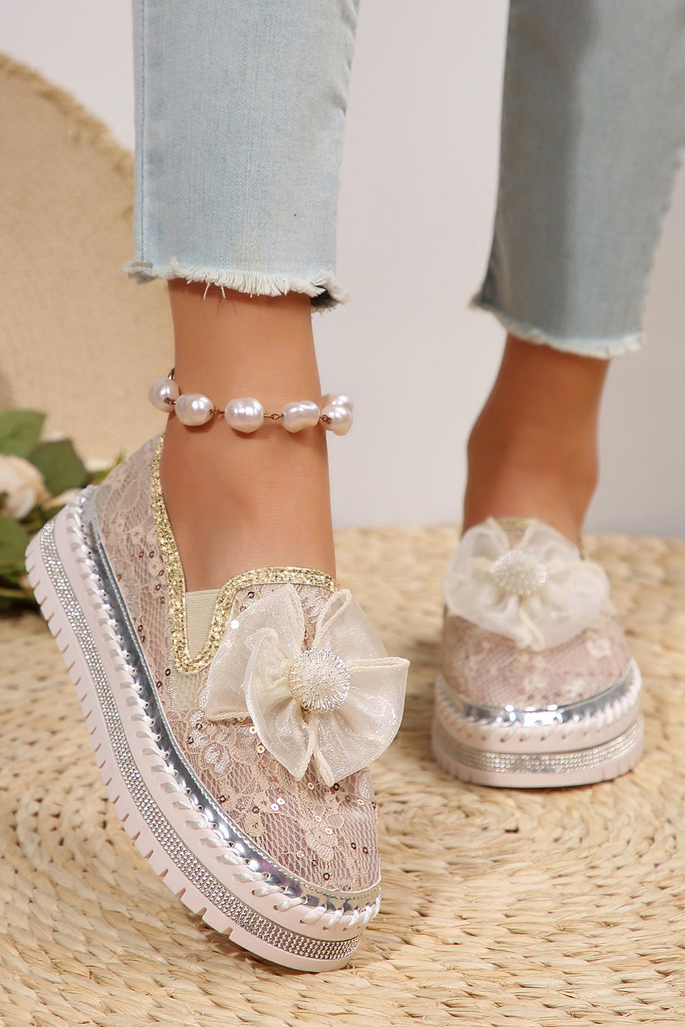 Ayah Breathable Lace Loafer Shoes