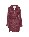 Burgundy Longhorn Women's Western Bath Robe