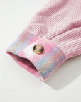 Sophia Corduroy Flap Patchwork Shacket