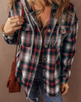 Ava Print Chest Hooded Shacket