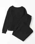 Textured Top and Pants Set