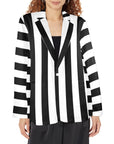 Baha Ranch BeetleJuice Prison Stripe Blazer Women's