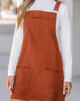 Alexis Front Pockets Corduroy Overall Dress.