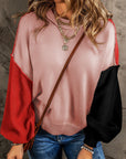 Aspen Bishop Sleeve Ribbed Trim Sweater