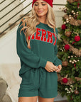 MERRY Long Sleeve Top and Shorts Set