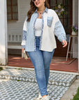 Livia Striped Patchwork Casual PLUS Shirt