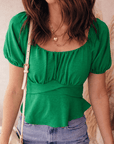 Tessa Short Sleeve Peplum Top