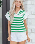 Sawyer Ruffled Short Sleeve Blouse
