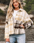 Julinique Plaid Patchwork Side Shacket