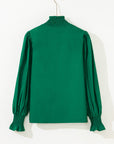 Everly Flounce Sleeve Trim Blouse