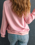 Solid Drop Shoulder Crewneck Pullover Sweatshirt