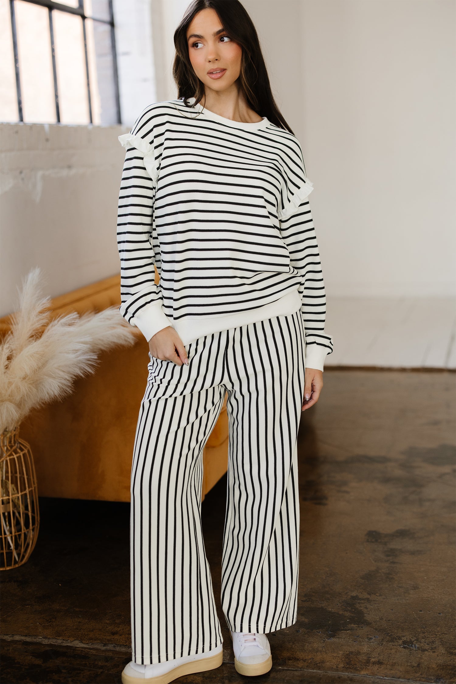 Stella Trim Drop Shoulder Lounge Set