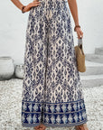 Giovanna Boho Pattern High Waist Wide Leg Loose Pants