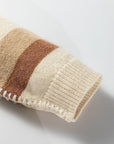 Stripe Reverse Seam Drop Shoulder Baggy Sweater