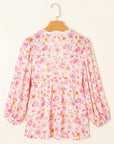 Sienna Floral Tassel Tie Tunic Blouse