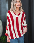 Anika Colorblock Bracelet Sleeve Sweater