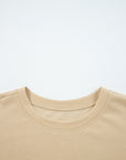 Plus Size Reverse Seam Patchwork Drop Shoulder Top